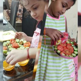 Salad Making Activity at Ananda Global School